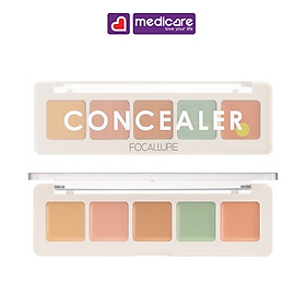 Che khuyết điểm FOCALLURE 5 màu color concealer paletter 4.3g