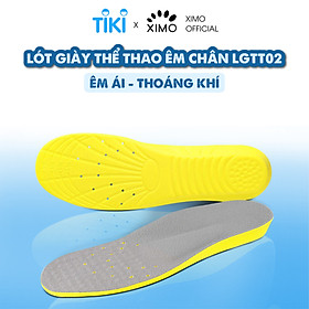 Lót giày thể thao êm chân lọc khí tăng 0,5 Size LGTT02 - Size S: 35-38 - C2 - Vàng Xám