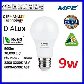 Mua Bóng led bulb 9W cao cấp MPE LBD-9 ( tiêu chuẩn Châu Âu