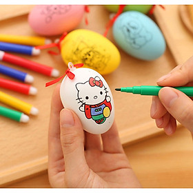 Trứng tô màu phát triển kỹ năng cho bé - Kèm 4 bút dạ