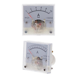 2pcs  Pointer Type Ammeter Current Panel Meter Pointer -10A & 0-1A