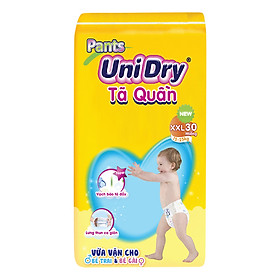 Tã Quần UniDry Gói Cực Đại XXL30 (30 Miếng)
