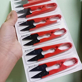 Mua vĩ 12 cây kéo bấm chỉ nhựa đỏ bằng thép hiệu DJ-1071