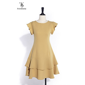 Đầm nữ tay bèo, dáng xòe, đuôi váy 2 tầng, điệu đà, thanh lịch, thiết kế cao cấp TK Fashion DK510