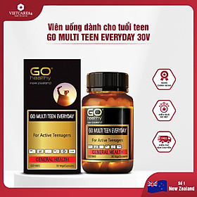 Viên uống cho tuổi teen nhập khẩu chính hãng New Zealand GO MULTI TEEN EVERYDAY (30 viên)  bổ sung 32 vitamin, khoáng chất và một số dưỡng chất hỗ trợ duy trì và tăng cường sức khỏe cho trẻ ở tuổi tăng trưởng, tuổi dậy thì