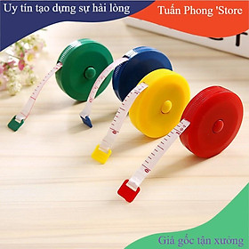 Thước Dây Cuộn Rút Thu Tự Động 1.5 Mét Đo Eo Vòng Bụng