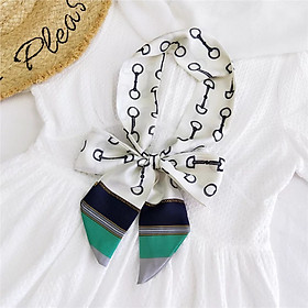 Khăn thắt nơ cổ áo công sở khăn turban dài size 145x7cm