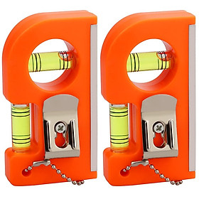Cấp độ bỏ túi từ tính 2 CÁI Ngang dọc Cấp độ tinh thần nhỏ chính xác với công cụ móc khóa Cấp độ tinh thần bỏ túi 85 * 46 * 20 mm Cấp độ tinh thần từ tính nhỏ cho kệ, khung