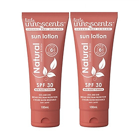 Bộ 2 tuýp Little Innoscents - Kem chống nắng Natural Sun Lotion SPF 30