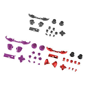 3-in-1 Controller Buttons Replacement Kit Set for Microsoft  One Slim / S - Black Red Purple