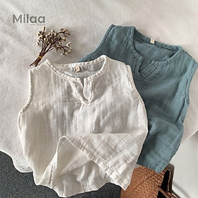 Áo Đũi Cộc Tay Mùa Hè Cho Bé Yêu MiLaa Kids AT0203