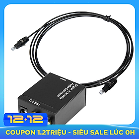 Bộ Chuyển Âm Thanh TV 4K Quang Optical Sang Audio AV Ra Amply + Cáp Optical (1m)