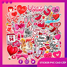 Set 50 Hình Sticker Chống Nước | Chủ Đề Valentine