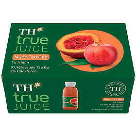 Thùng 24 Chai Nước Trái Cây TH true JUICE Táo Gấc Tự Nhiên 350ml (24 x 350ml)