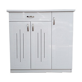 Tủ Giày Gỗ Veneer Màu trắng N100cm