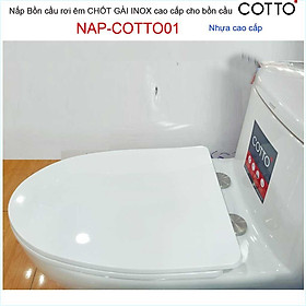 Mua Nắp đậy cho bồn cầu 1 khối Cotto Thailand   nắp bồn cầu khối NAP-COTTO01 nhựa dày siêu bóng