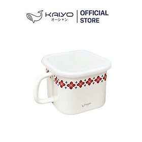 Nồi đa năng tráng men sứ, dáng vuông Kaiyo size 14cm hàng chính hãng
