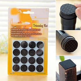 Mua Vỉ 16 Miếng kê chân bàn  ghế chống trầy sàn Mẫu Vuông