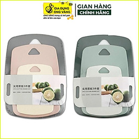 Mua Set 3 thớt nhà bếp kháng khuẩn  nhựa lúa mạch cao cấp  an toàn cho sức khỏe