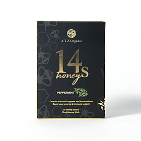 Mật ong nguyên chất 14S tinh chất thảo dược Bạc Hà dạng thanh/14s Peppermint Extract Honey_ATZ Organic