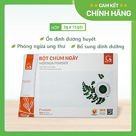 [CHÍNH HÃNG] Bột Chùm Ngây Sấy Lạnh Nguyên Chất  - Bột dinh dưỡng ăn dặm cho bé, tăng cường sức khỏe - Hộp 45g