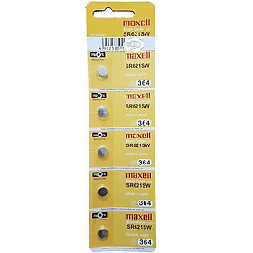 Vỉ 5 viên SR621SW / 364 Maxell CHÍNH HÃNG thay pin đồng hồ đeo tay