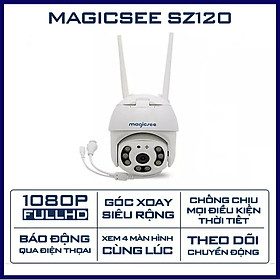 Mua Camera giám sát ngoài trời xoay 360 độ Magicsee ZS120 Chống nước tiêu chuẩn IP68 - Hàng Nhập Khẩu