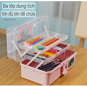 Mua Tủ thuốc gia đình 3 ngăn dựng lọ móng chân mỹ phẩm đa năng