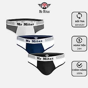 Combo 3 quần lót nam Brief Mr Mitas Basics viền êm ái