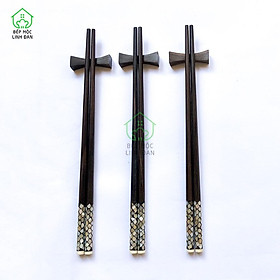 Mua Đũa Gỗ Trắc Tự Nhiên Cẩn Xà Cừ Hình Vảy Rồng HAHANCO  CTL757