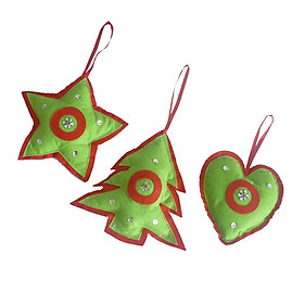 Christmas Tree Hanging Decorations Festival Party Ornament 3 Pieces Set