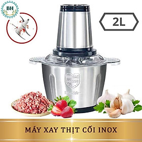 Mua MÁY XAY THỊT BẰNG CỐI INOX 2 LÍT DAO 4 LƯỠI- Nhựa Bảo Hưng