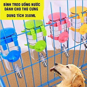 Bình Treo Uống Nước Trong Lồng Dành Cho Thú Cưng Dung Tích 360ml Nhiều Màu