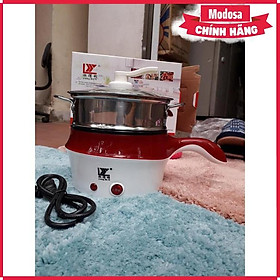 Mua (Tặng Vỉ Hấp) Nồi Lẩu Modosa Mini Ca Nấu Mì Đa Năng Chống Dính Kèm Hấp Rán Chiên Xào Siêu Tiện Lợi Sang Trọng - Hàng Chính Hãng