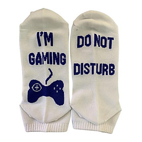 DO NOT DISTURB I'M GAMING Novelty Cotton Socks for Unisex