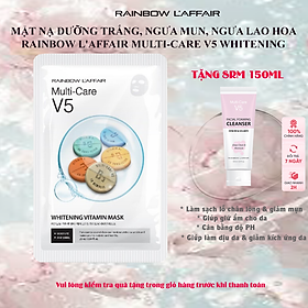Hộp 10 Mặt nạ dưỡng trắng - trẻ hóa da Rainbow Laffair Multi-Care V5 Whitening Vitamin 250ml