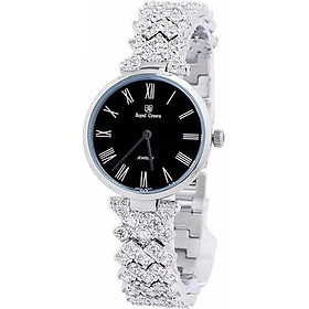 Đồng hồ nữ chính hãng Royal Crown 2601 dây đá vỏ trắng mặt đen