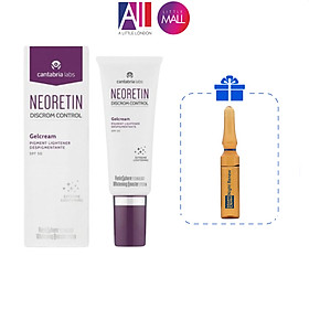 Kem chống nắng Neoretin discrom control gel cream spf50 40ml TẶNG Ampoule chống lão hóa Martiderm (Nhập khẩu)