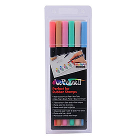 Bộ 6 Bút Lông Hai Đầu Marvy 1122-6B