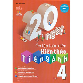 Nơi bán 20 Ngày Ôn Tập Toàn Diện Kiến Thức Tiếng Anh Lớp 4 - Giá Từ -1đ