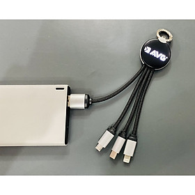 Mua Cáp sạc 3 in 1 kiêm móc khóa - phát sáng đèn led