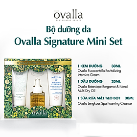 Bộ Sản Phẩm Dưỡng Da Cao Cấp Ovalla Signature Mini Set Làm Sạch Sâu Tăng Độ Đàn Hồi Phục Hồi Da