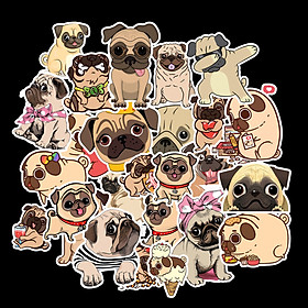 Set 60 Sticker Chó Pug