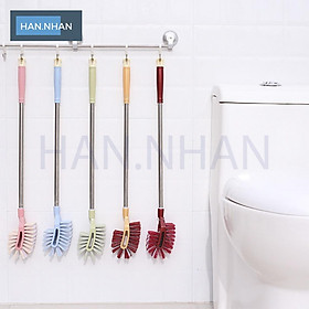 Mua Chổi cọ nhà vệ sinh bồn cầu toilet 2 đầu cán inox - cây cọ bồn cầu chà nhà tắm tiện dụng