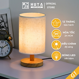 Mua Đèn Ngủ Gỗ HUTA Light For Life G1 Chao Tròn Vintage Dễ Thương  Decor Trang Trí Phòng Ngủ  Điều Chỉnh Độ Sáng  Bóng Led Sáng Vàng Tiết Kiệm Điện