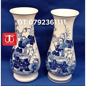 Mua ĐÔI LỌ HOA VẼ SEN (CAO: 20 23 26CM)