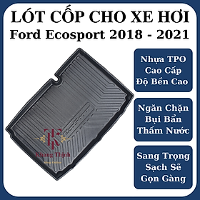 Lót cốp dành cho xe Ford Ecosport 2018 - 2021 không mùi, chất liệu TPO cao cấp