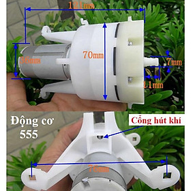 Bơm màng 12v Động cơ 555 - 10 lít khí / phút