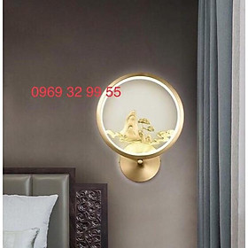 Đèn tường đồng, Mặt tròn, Mắt Việt, MV-W8705, phòng khách, phòng ngủ, phòng trà, Led 20w