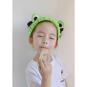 Băng đô rửa mặt hình ếch xanh dễ thương co dãn cực tốt BD199